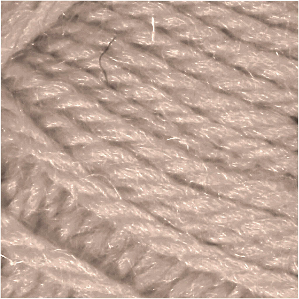 Creativ Company Melbourne Wollgarn, L: 92 m, Beige, 50 g 1 Knäuel