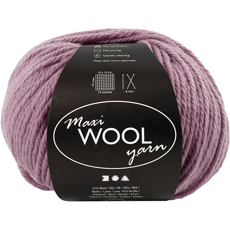 Creativ Company Wollgarn, L: 125 m, Lavendel, 100 gr 1 Knäuel