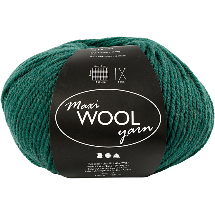 Creativ Company Wollgarn, L: 125 m, grün, 100 gr 1 Knäuel