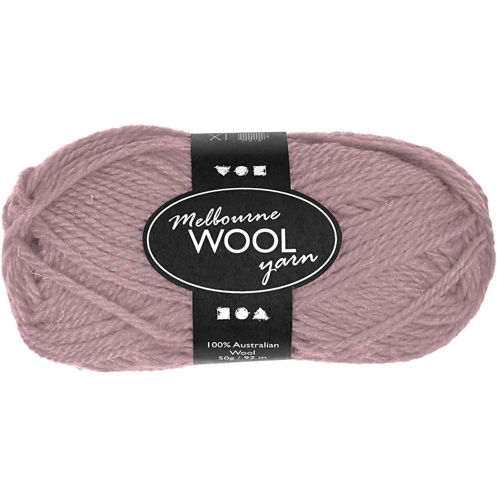 Creativ Company Melbourne Wollgarn, L: 92 m, hellviolett, 50 g 1 Knäuel