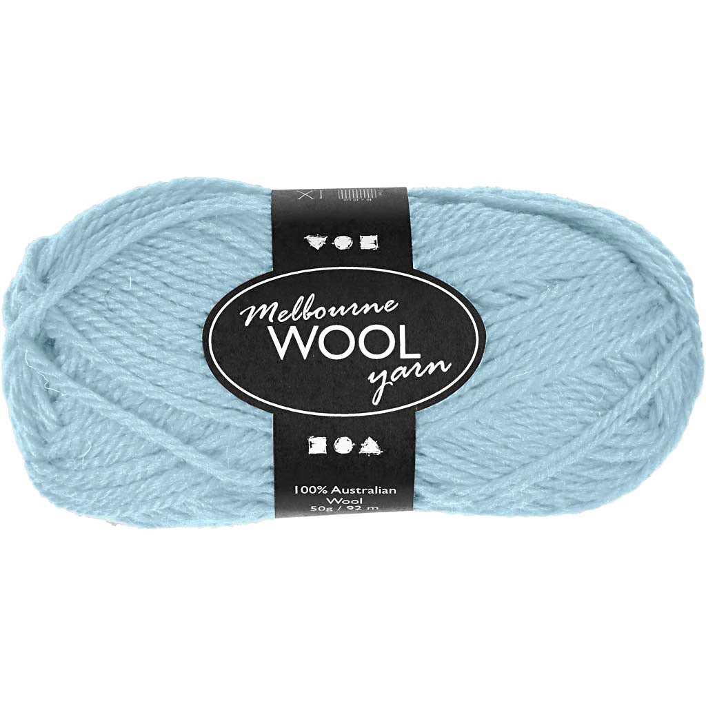 Creativ Company Melbourne Wollgarn, L: 92 m, helltürkis, 50 g 1 Knäuel
