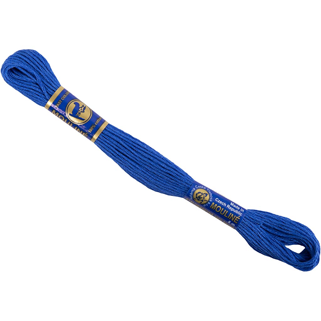 Stickgarn, blau, 8 m 1 Knäuel