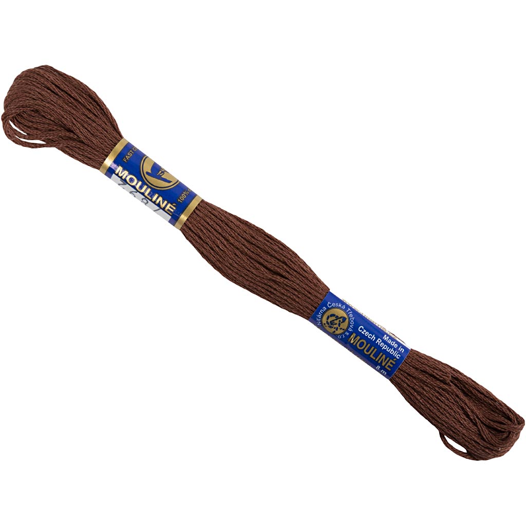 Stickgarn, braun, 8 m 1 Knäuel
