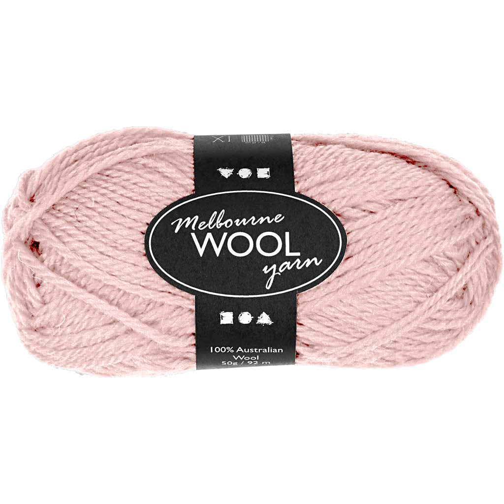 Creativ Company Melbourne Wollgarn, L: 92 m, hellrot, 50 g 1 Knäuel