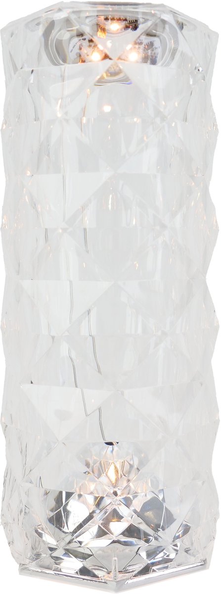 Eglo Lucignano Tischleuchte – wiederaufladbar – LED – 21 cm – transparent funkelnd – RGB – kabellos – dimmbar