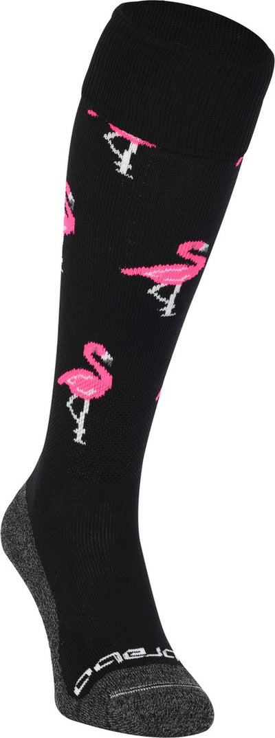Brabo bc8460b Socken Flamingo schwarz rosa Unisex-Sportsocken – schwarz rosa