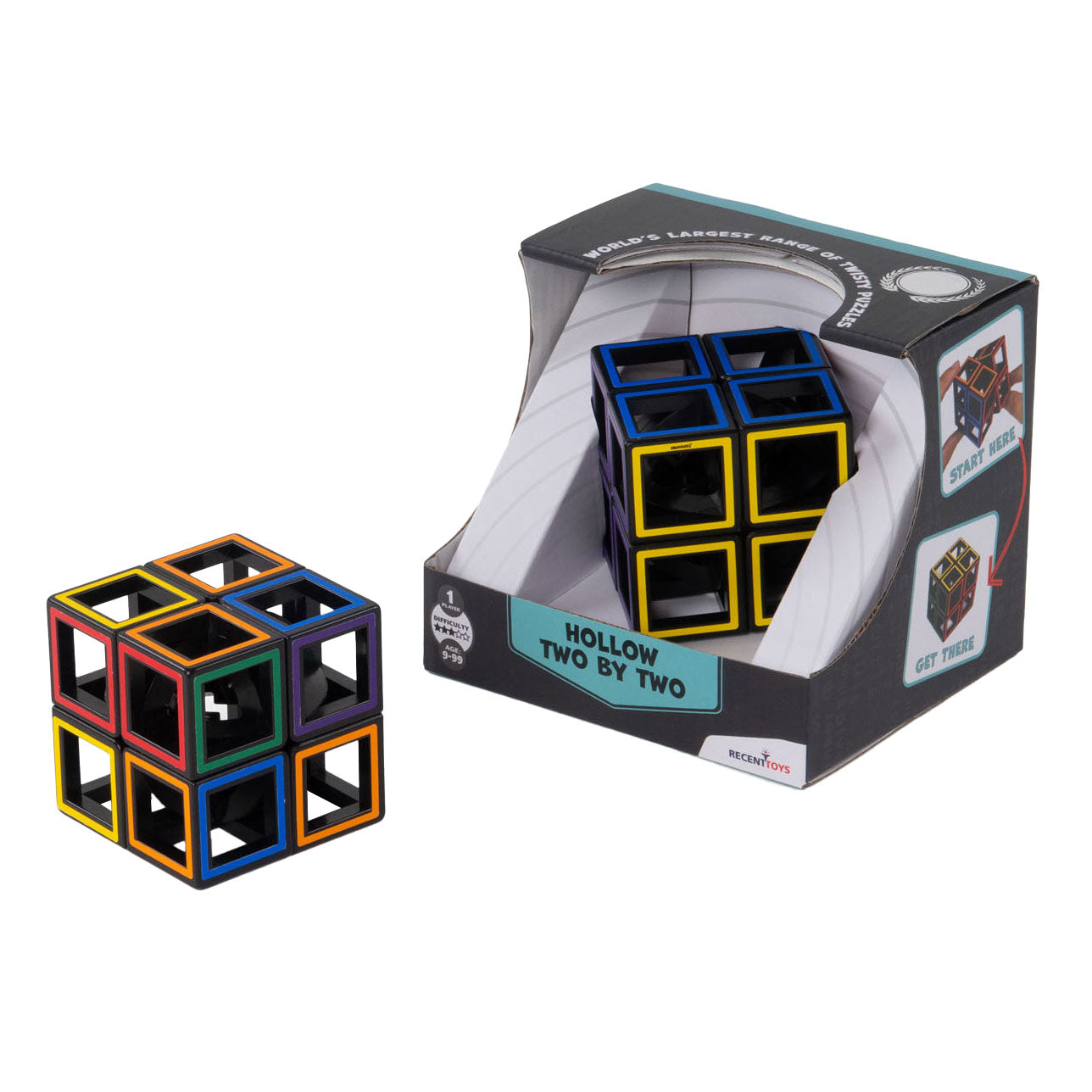 Neueste Spielzeuge sind ein zwei mal zwei hohler Puzzle-Würfel