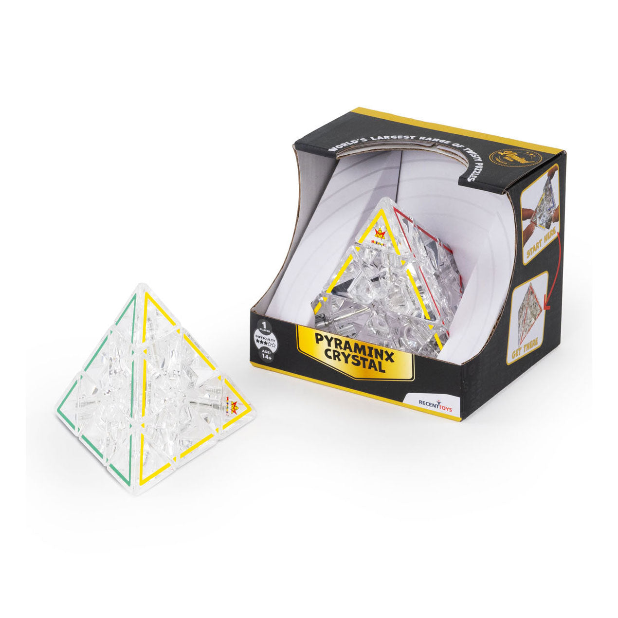 Aktuelles Spielzeug Pyraminx Crystal Le Brainteaser-Puzzle