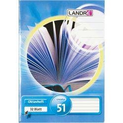 Notizbuch Landré A6 blau 32 Blatt