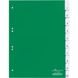 Tabs langlebig 6221 PVC A4 230 x 297 mm grün 10 Tabs