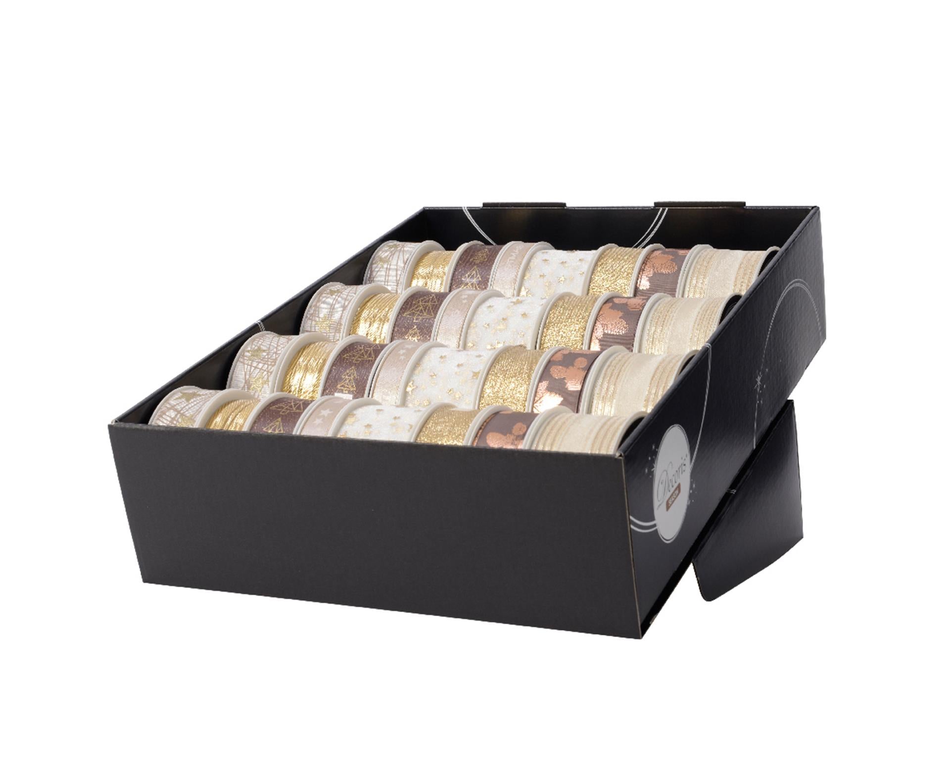 Decoris Band Gold-Creme-Braun