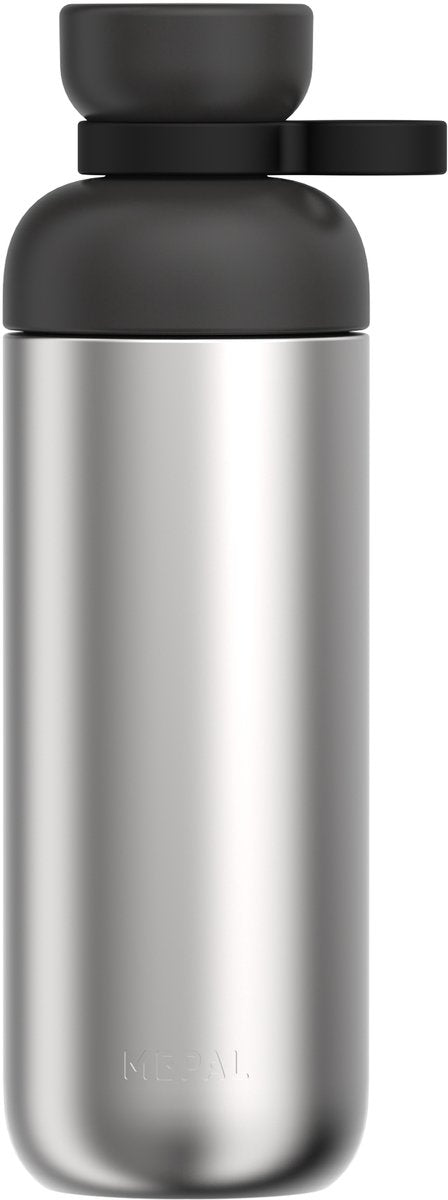 Mepal Trinkflasche Edelstahl Vita – 700 ml – 2 Öffnungen für zusätzlichen Trinkkomfort – Trinkflasche Edelstahl – Nordic Black
