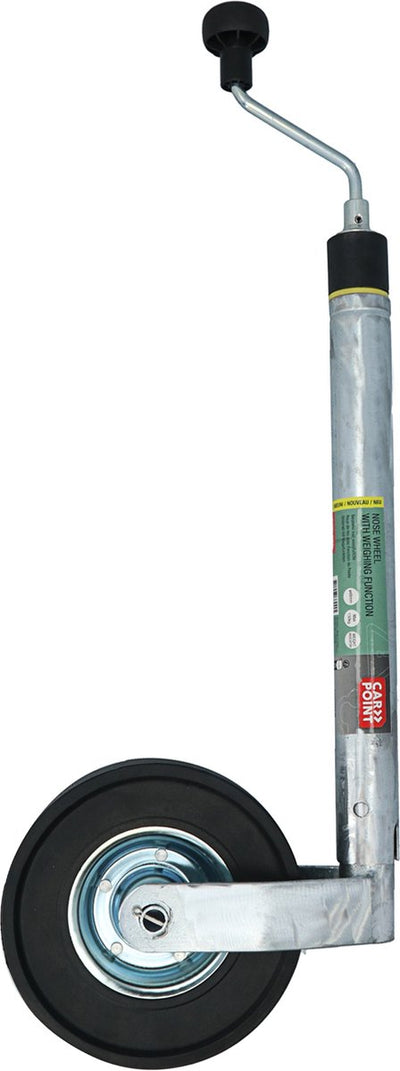 Carpoint Bugrad 48 mm mit Buglehre – Gummirad – verstellbar – für Wohnwagenanhänger