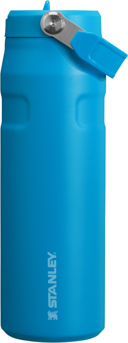 Stanley Flip Straw 2.0 Wasserflasche mit Strohhalm 0,7 l – 10 Stunden kalt – 2 Tage kalt mit Eis – Edelstahl-Trinkflasche – BPA-frei – auslaufsicher – spülmaschinenfest – Azurblau