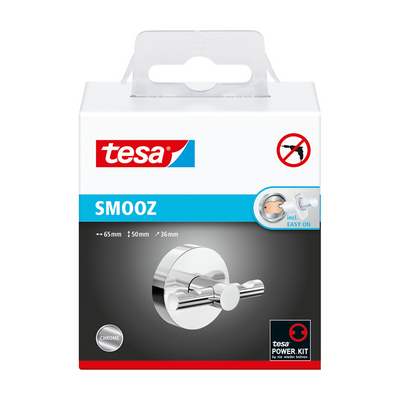 Tesa 1073560 – Smooz Bademantelhaken doppelt | 1 Stk