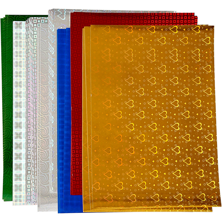 Kreativfirma Holographic Paper, A4, VEL 210x297 mm, 120 g, 80 Div -Blätter 1 Box