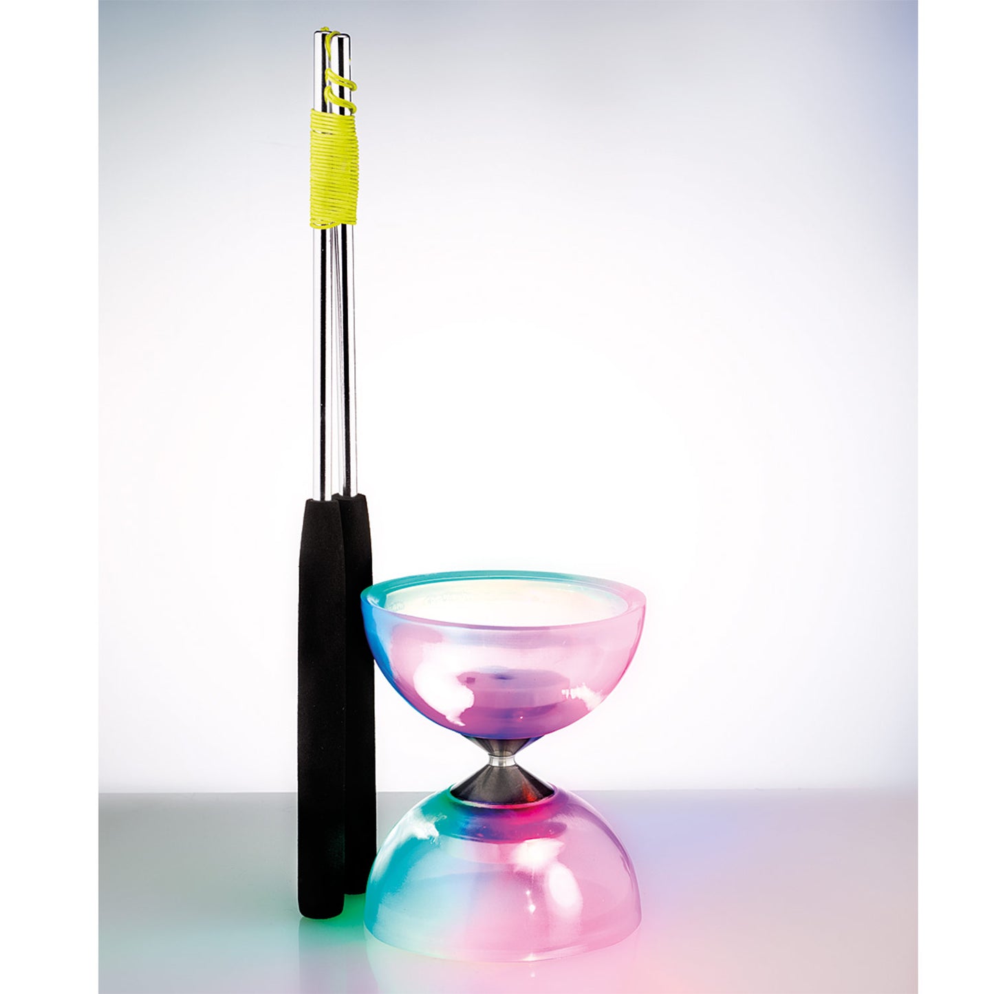 Eureka Diabolo mit LED -Beleuchtung und Aluminiumstäben
