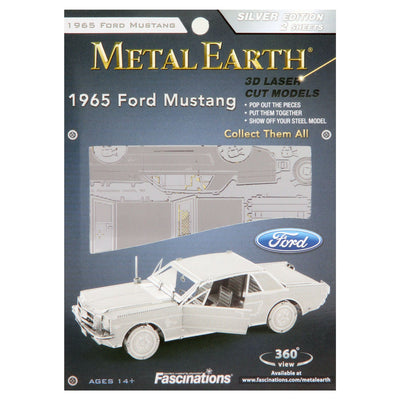Eureka Metal Earth 1965 Ford Mustang Coupé Silber Edition