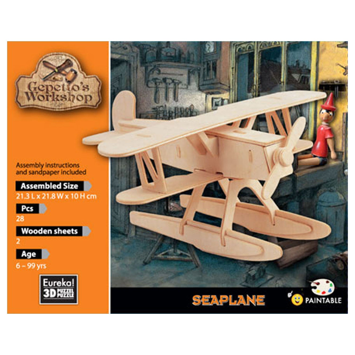 Gepettos Workshop -Holzkit 3D - Wasserflugzeug