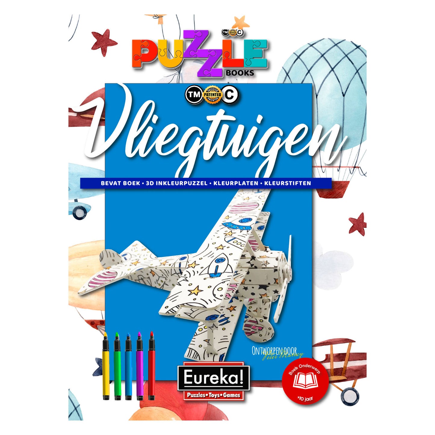 Eureka 3D -Puzzle -Bücher Flugzeuge