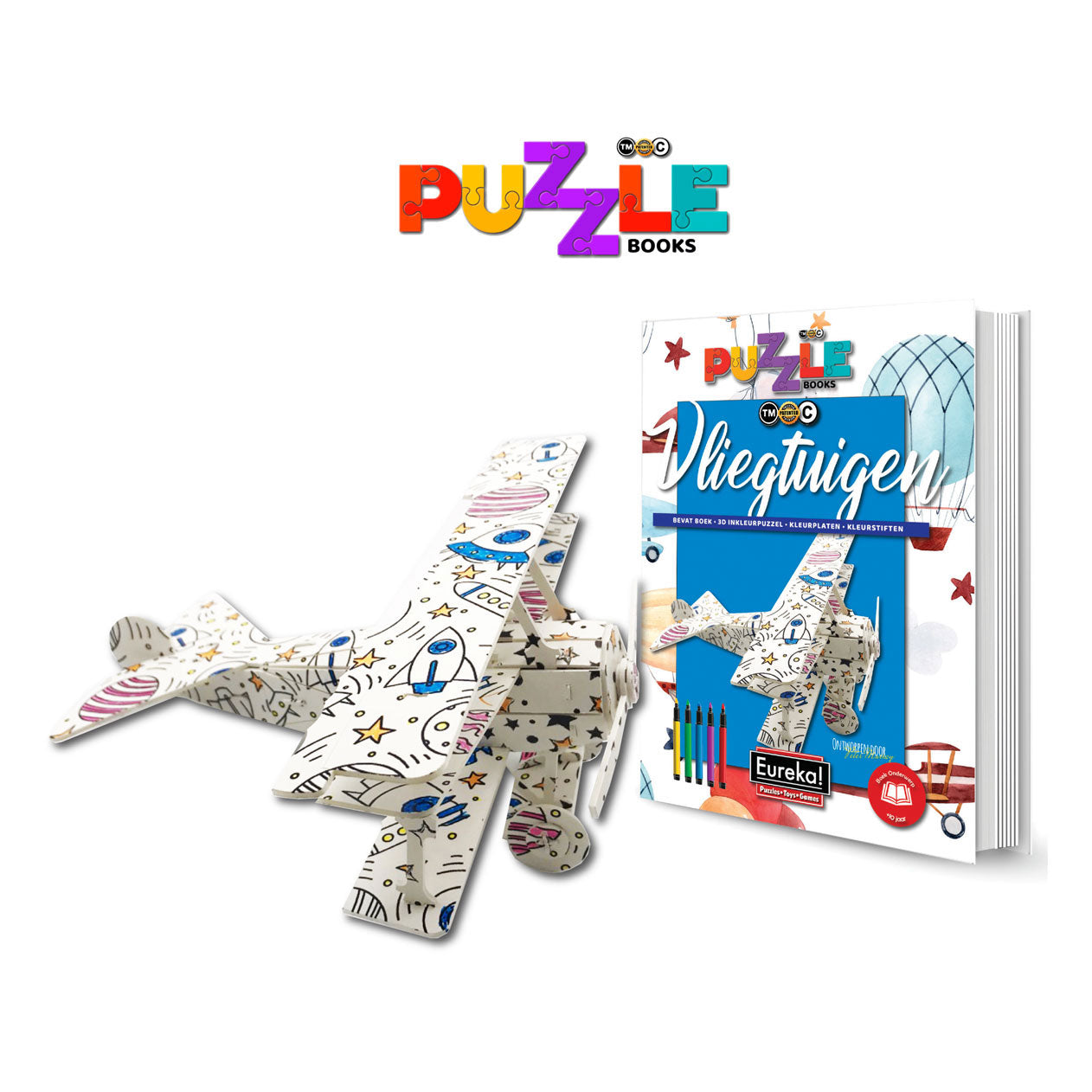 Eureka 3D -Puzzle -Bücher Flugzeuge
