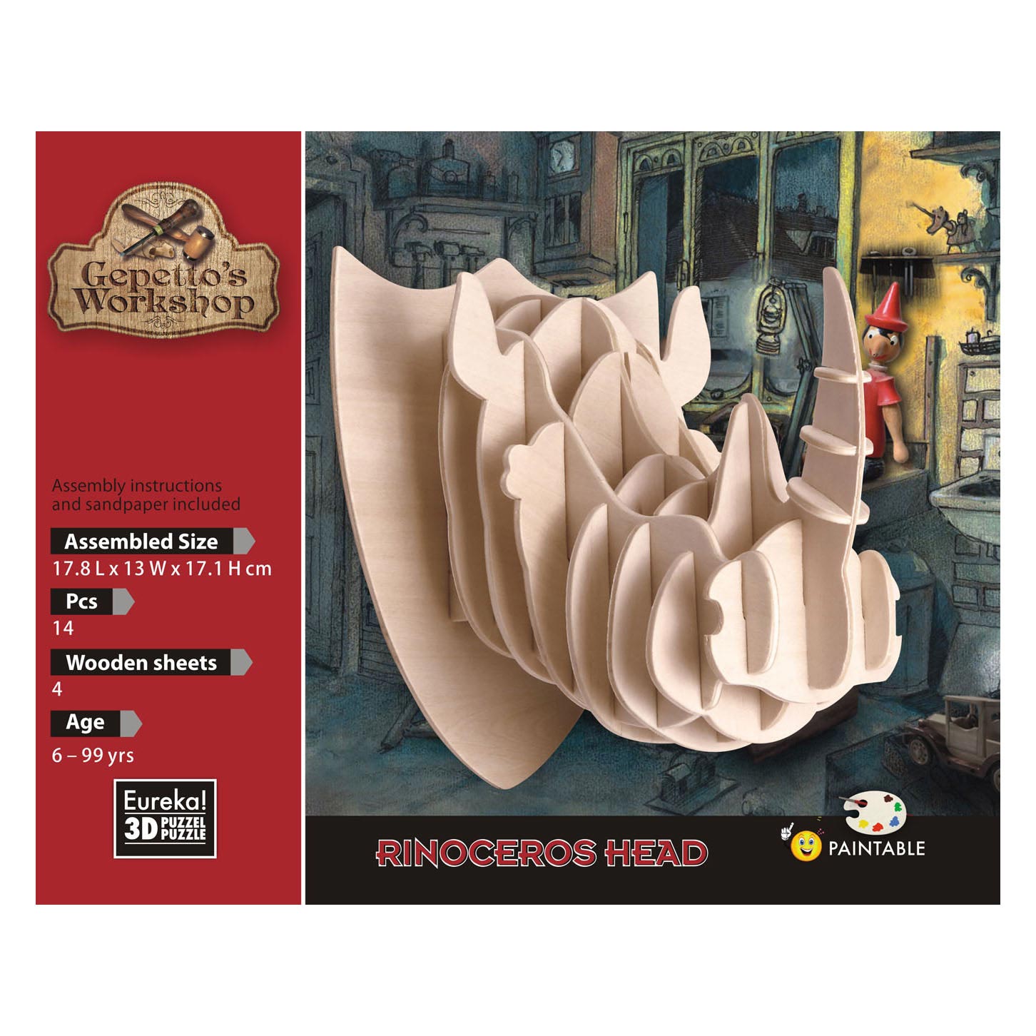 Gepettos Workshop -Holzkit 3D - Rhino