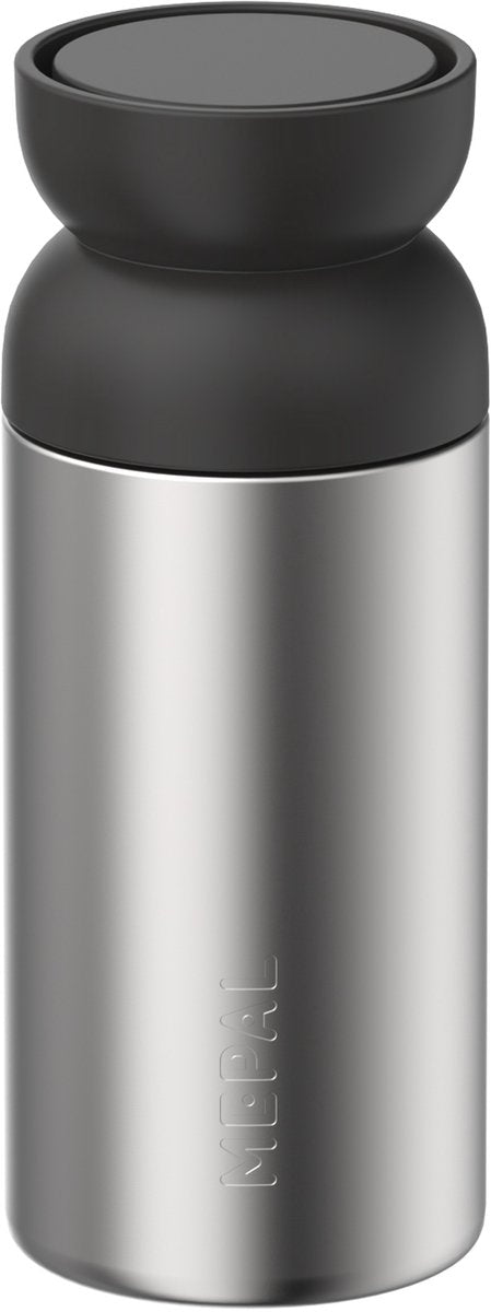 Mepal Isolier-Kaffeebecher Ellipse – 350 ml – hält Getränke 4 Stunden heiß und 6 Stunden kalt – Kaffeebecher to go – spülmaschinenfest – Nordic Black