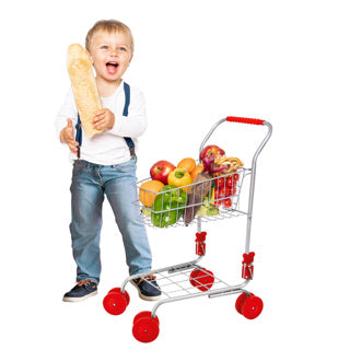 Basiceinkaufswagen Rot Metall