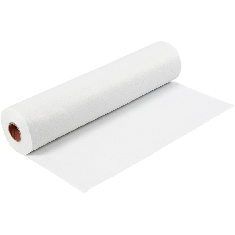 Creativ Company Hobbyfilz, B: 45 cm, Stärke 1,5-2 mm, 180-200 g, weiß, 5 m 1 Rolle