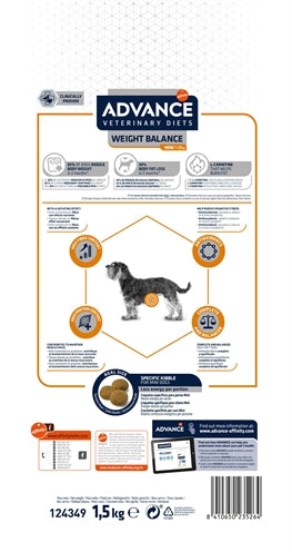 Veterinärdiät Hundegewichtsbalance mini voranschreiten