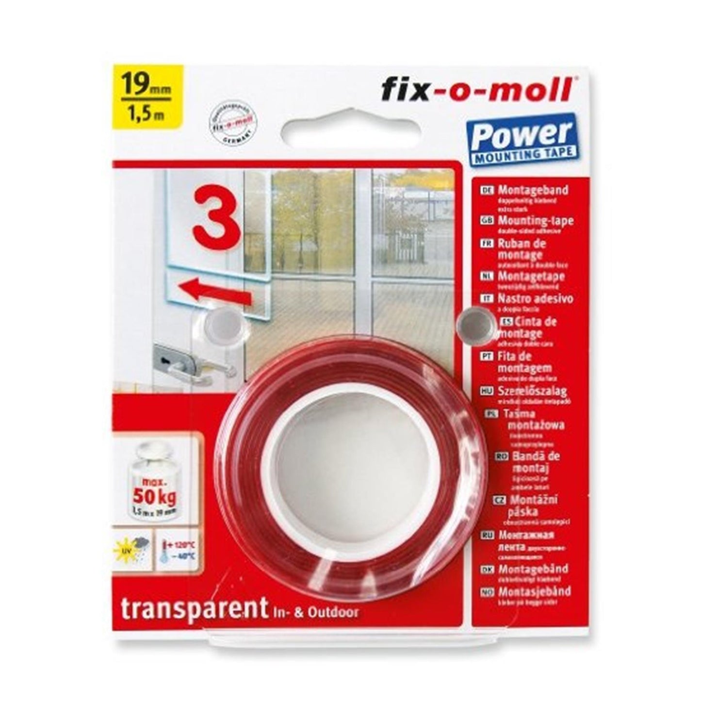 Fix-o-moll Montageband doppelseitig 1,5x19