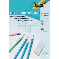 Transparentpapierblock Folia A4 80 g/m² 25 Blatt