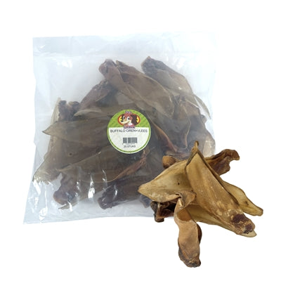 Petsnack -Büffelohren mit Fleisch