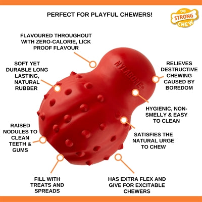 Nylabon Starker Gummi -Kegelspeck -Speckgeschmack