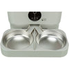 Trixie Food Bowl Trinkbehälter Doppel für #24347 Plastik Edelstahl weiß