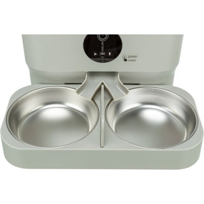 Trixie Food Bowl Trinkbehälter Doppel für #24347 Plastik Edelstahl weiß