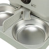 Trixie Food Bowl Trinkbehälter Doppel für #24347 Plastik Edelstahl weiß