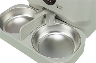 Trixie Food Bowl Trinkbehälter Doppel für #24347 Plastik Edelstahl weiß