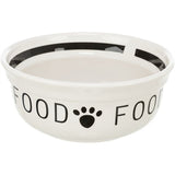 Trixie Food Bowl Hundefutter Keramik weiß schwarz - afbeelding 1