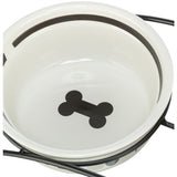 Trixie Food Bowl Hundefutter Keramik weiß schwarz - afbeelding 2