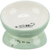 Trixie Food Bowl trinken Mülleimer Katze erhoben Keramik Salbei weiß