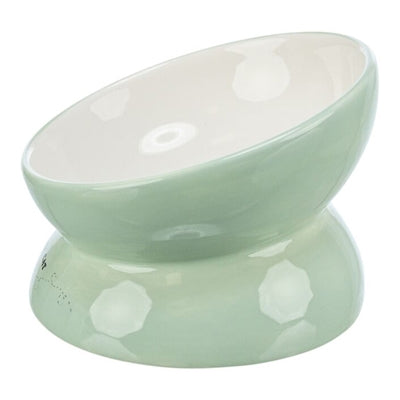 Trixie Food Bowl trinken Mülleimer Katze erhoben Keramik Salbei weiß