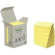 Recycelte Notizzettel Pastell 653-1b Post-it 38x51mm Pastellgelb 6 Stück