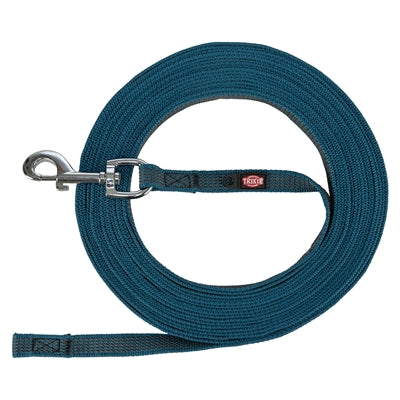 Trixie Hundeleine Schleppleine mit Gummi -Anti -Slip -Benzinblau
