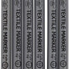 Creativ Company Textilmarker, Strichstärke 2,3 + 3,6 mm, Pastellfarben, 6 Stück 1 Box