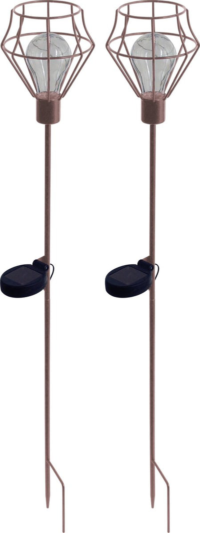 Luxform - Gartenlampe mit Erdspieß - Fünfeck - 2 Stück - LED - angetrieben durch Solarenergie