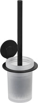 Wenko turbo-loc toilet brush holder bivio matt black aluminum - toilet brush with holder - toilet brush with holder - self-adhesive - without drilling