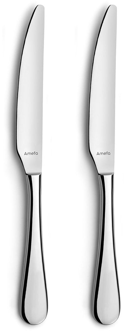 Amefa Venus - 2-teiliges Tafelmesserset - Hochglanz - silberfarben