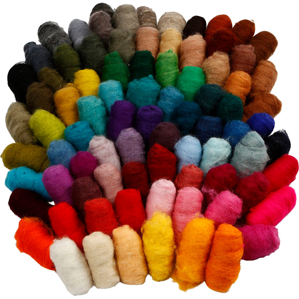 Krempelwolle der Firma Creativ, 86x10 gr, 1 Box