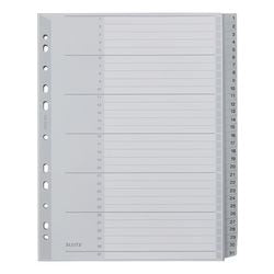 Tabs leitz gray 1 to 31 a4 polypropylene